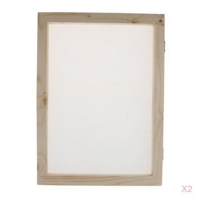 segolike 2Pieces Rectangle Paper Making Frame Screen Handcraft Retro Kid's Arts Craft