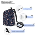 thumbnail image 5 of Daiia Autumn Leaves With Blue Vintage Canvas Backpack for Men and Women ,Hiking Backpack,Travel Laptop Bag for School,Large Capacity Backpack, 5 of 8