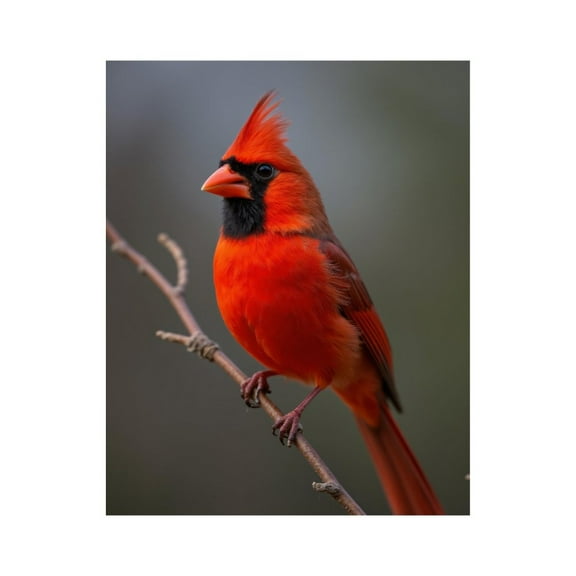 Paint by Numbers Kit for Adults, Vibrant Red Bird On Branch Paint by Numbers, Easy Paint by Numbers Kit for Adults Beginner, DIY Adult Paint by Number Kits on Canvas, 12x16in Home Decor