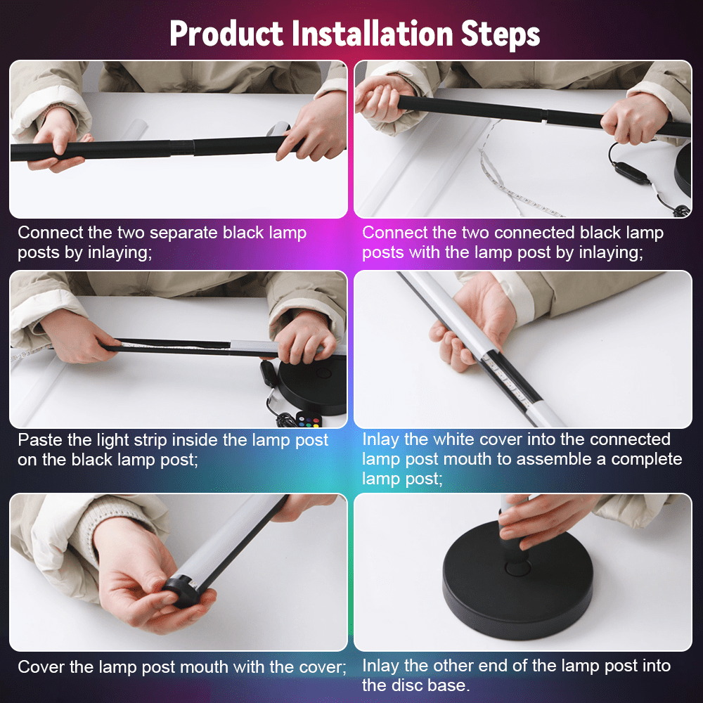 LED Corner Floor Lamp, LED Corner Lamp with App and Remote Control, RGB 16 Million DIY Colors & 68+ Scene, Music Sync, Color Changing Smart Ambient Light for Living Rooms, Bedrooms, and Gaming Rooms