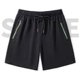 thumbnail image 5 of Besolor Men's Running Shorts Drawstring Elastic Waisted Lightweight Breathable Quick Dry Workout Outdoor Shorts with Pocket(X-Large,Black), 5 of 7