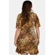 thumbnail image 3 of Vestido escote cruzado Roman Fashion Talla Extra 4266 Animal print cafe, 3 of 6