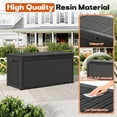 thumbnail image 6 of Nihsuao 260 Gallon Large Deck Box, Lockable Resin Outdoor Indoor Storage Box with Handles, Waterproof UV Resistant for Patio Furniture Cushions, Garden Tool, Pool Float, Black, 6 of 7