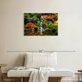 thumbnail image 2 of Elephant Stock Mesmerizing Japanese Waterfall Wall Art - Horizontal Canvas Wall Art - Living Room Wall Decor - Nature Canvas - Green And Orange Decor - 30" x 20", 2 of 8