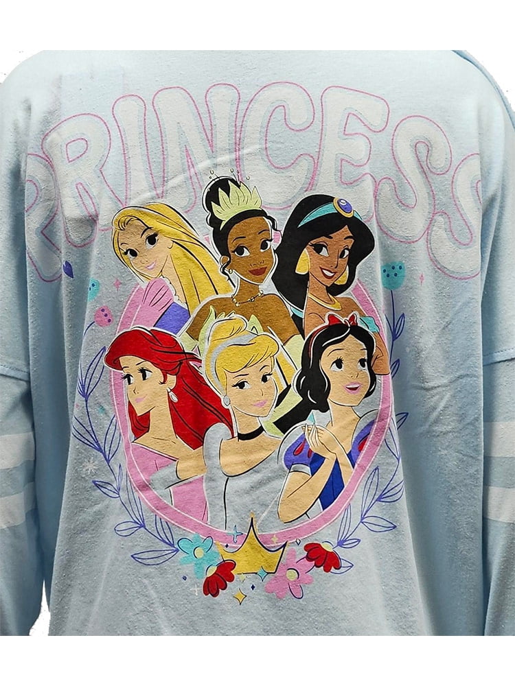 Disney Princess Girls Graphic Jersey Tee with Long Sleeves, Sizes 4-16