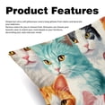 thumbnail image 2 of Cat Velvet Throw Pillow Covers Set of 2 - Sizes 16x16, 18x18, 20x20 Inches - Decorative Pillows with Unique Patterns for Various Occasions, 2 of 6