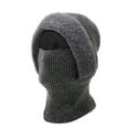 thumbnail image 3 of Unisex Winter Balaclava Hat, Fleece Lined Thermal Knit 3-in-1 Integrated Face Mask Neck Warmer, One Piece Hood for Skiing Hiking and Extreme Cold Weather - Dark Gray, 3 of 3