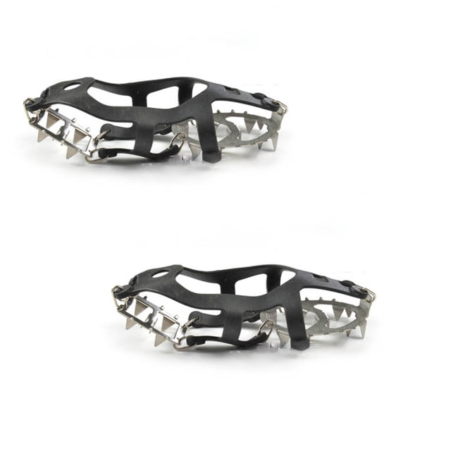 Sonducket Crampón de hielo de 18 Cubierta de zapato de crampón ajustable Taco de montañismo portátil Garra de nieve resistente al desgaste Pescar Sonducket OD007254-00