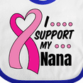 thumbnail image 4 of Inktastic Breast Cancer Awareness I Support My Nana with Pink Ribbon Boys or Girls Baby Bib, 4 of 4