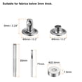 thumbnail image 2 of Uxcell 200 Sets Leather Rivets 8mm x 6mm Metal with 3 Setter Tools for Craft, Silver Tone, 2 of 6