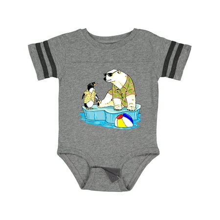 

Inktastic Penguin and Polar Bear Iceberg Beach Bums Gift Baby Boy or Baby Girl Bodysuit