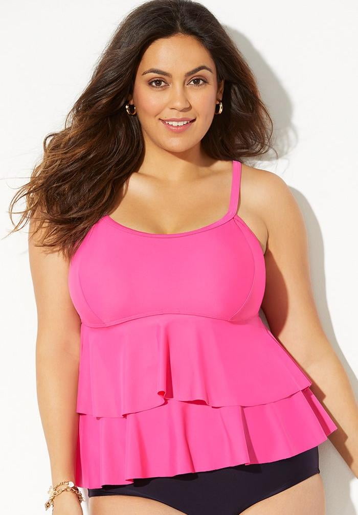 tiered tankini top plus size