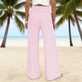 thumbnail image 5 of Abomasnow Women's Lounge Pants Elastic High Waist Wide Leg Striped Pants Casual Soft Workout Comfy Loose Pants with Pockets, 5 of 8