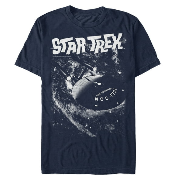 Men's Star Trek: The Original Series Enterprise Galactic Journey  Graphic Tee Navy Blue X Large
