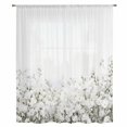 thumbnail image 2 of White Floral Sheer Curtains 108" Extra Long, Vintage Botanicals Blossom Motif Spring Light Filering Curtains, Privacy Drapes Simi Floor to Veiling Curtain for Living Room Bedroom Window Treatment, 2 of 9
