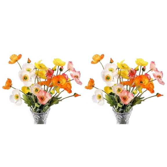 16 Pack Silk Flowers for Home Decor Bouquet Wedding Faux Flower, Flower Arrangement