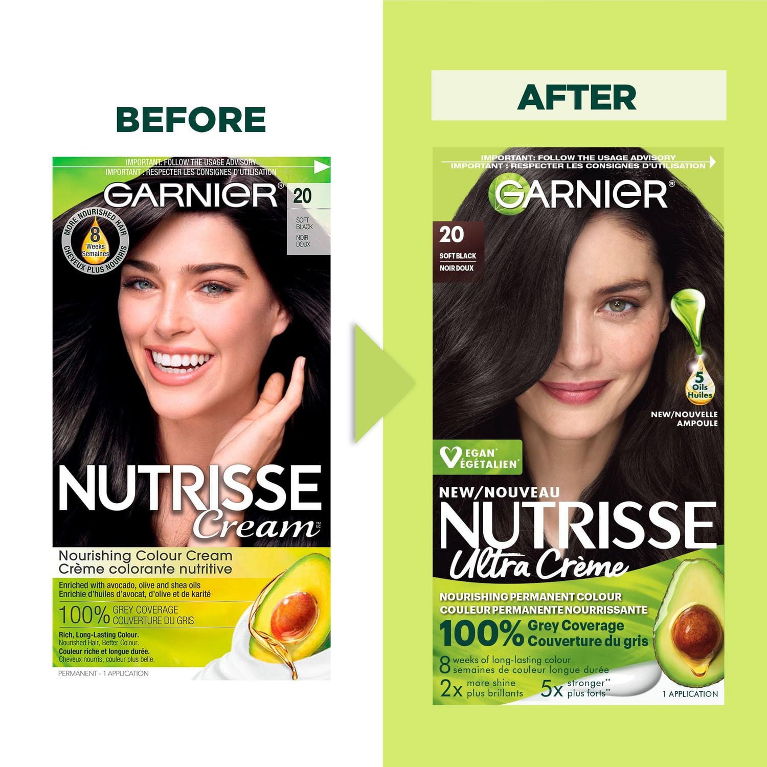 Garnier Nutrisse Ultra Crème, Permanent Hair Dye, Long-Lasting,1 unit
