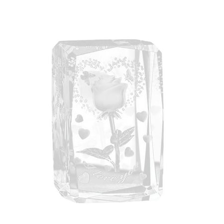 

3D Lasers Roses Flower With Gift Box Engrave I Love You Anniversary Keepsake Paperweight Wedding Souvenirs Christmas Birthday Valentines Wedding Gift