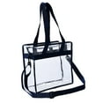 thumbnail image 3 of Bolso de hombro transparente de PVC, bolso de playa de verano, bolso cruzado para mujer (negro), 3 of 5