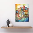 thumbnail image 2 of Village Of Manarola Italy Modern Folk Art Large Wall Art Poster Print Thick Paper 18X24 Inch, 2 of 5