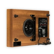 Theater Solutions SUB8SM Home Theater Powered 8" Slim Subwoofer Down Firing or Wall Mount Mahogany Sub