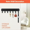 thumbnail image 4 of Metal Key Holder With 7 Hooks - Wall Mount Organizer, Black, 4 of 6