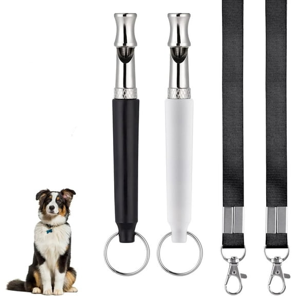 Dog Whistle, 2 PACK Ultrasonic Dog Whistle, Professional Recall Dog Training Whistles, Adjustable Ultrasonic Silent Dog Whistle Attract Dog Attention To Stop Barking, Lanyard