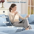 thumbnail image 3 of 117''x79'' Oversized Cloud Modular Sectional Sofa|Convertible Corduroy L Shaped Couch|Deep Seat|Extra-Wide Armrests|Ergonomic Design|Easy Assembly|for Living Room,Apartment,Office - Blue, 3 of 9