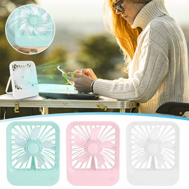 Mini ventilador USB de sobremesa - Ventilador personal portátil plegable Strong Wind de 4 velocidades para viajes en oficina de acampada