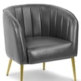 thumbnail image 7 of Set of 2 Ardal Green Velvet Arm Chair with Golden Metal Legs, 7 of 7