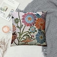 thumbnail image 2 of Orinice Boho Pillow Covers, Decorative Pillowcase, Square Embroidery Throw Pillows Cushion Set for Sofa Couch Bed Bench Living Room, Modern Plant Floral Pattern,, 2 of 5