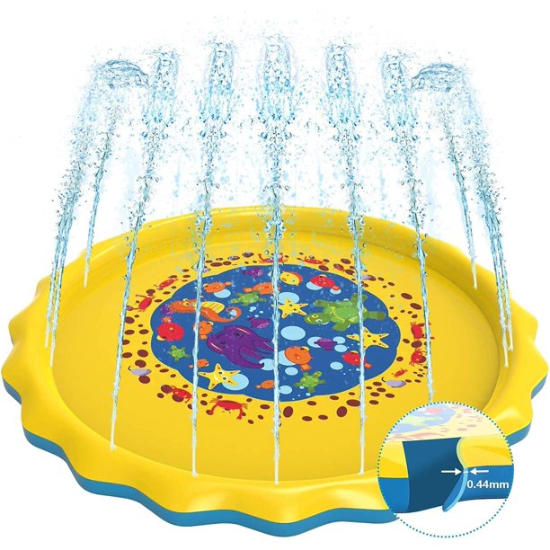 Sprinkler Pad for Kids Toddlers, Campomy 68" Splash Pad Play Mat Summer Outdoor Water Toys