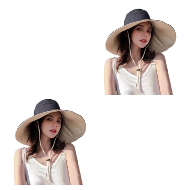 Sombrero de pescador Sonducket para mujer gorra de ala ancha con decoración de cuerda