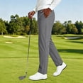 thumbnail image 4 of Cmfcve Mens Dress Pants Plus Size Slim Fit Flat Front Chinos Casual Straight Leg Business Trousers, 4 of 8