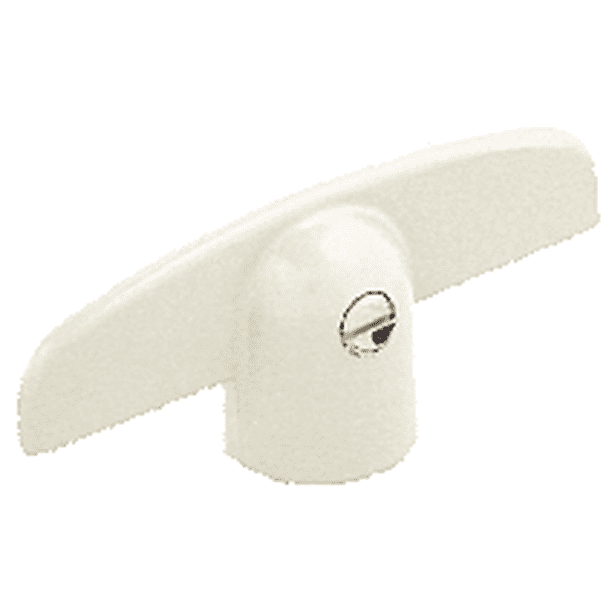 CRL H4046 White TCrank Window Handle for Peachtree with 9/32" Spline