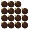 thumbnail image 2 of 15PCS Clearance! Coffee Jumbo Ball Shatterproof Christmas Ornament, Velvet Christmas Tree Balls Decorative Hanging Ornaments, Christmas Decorations, 2 of 7