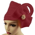 thumbnail image 4 of QASIEATN Women's Everyday Wear Accessories Fashion Ladies' Elegant Beaded Bowknot Hat Solid Color Ethnic Hat Turban for Women, 4 of 4