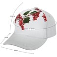 thumbnail image 2 of Holly Berry Branches Baseball Cap Classic Golf Cap Soft Dad Hat Multicolor Adjustable Low Profile Hat Unisex, 2 of 3