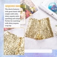 thumbnail image 6 of renvena Girls Kids Sequin Jazz Hip Hop Dance Shorts Active Workout Sport Activewear 3-8 Yellow 3-4, 6 of 7