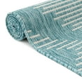 thumbnail image 6 of Unique Loom Outdoor Modern Collection Area Rug - Tambor (4' x 6' Rectangle Light Aqua/Ivory), 6 of 11