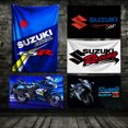 thumbnail image 2 of Bandera de carreras de motos del equipo GSX de 3 x 5 pies, pancarta de impresión de poliéster para S-suzukis, arte de pared de garaje, decoración de puerta exterior con ojales, 2 of 5