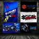 thumbnail image 2 of Bandera de carreras de motos del equipo GSX de 3 x 5 pies, pancarta de impresión de poliéster para S-suzukis, arte de pared de garaje, decoración de puerta exterior con ojales, 2 of 5