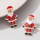 thumbnail image 4 of Festive Santa Claus Long Drop earrings - Sparkling Cubic Zirconia, Perfect for Christmas & Holiday Celebrations, 4 of 6
