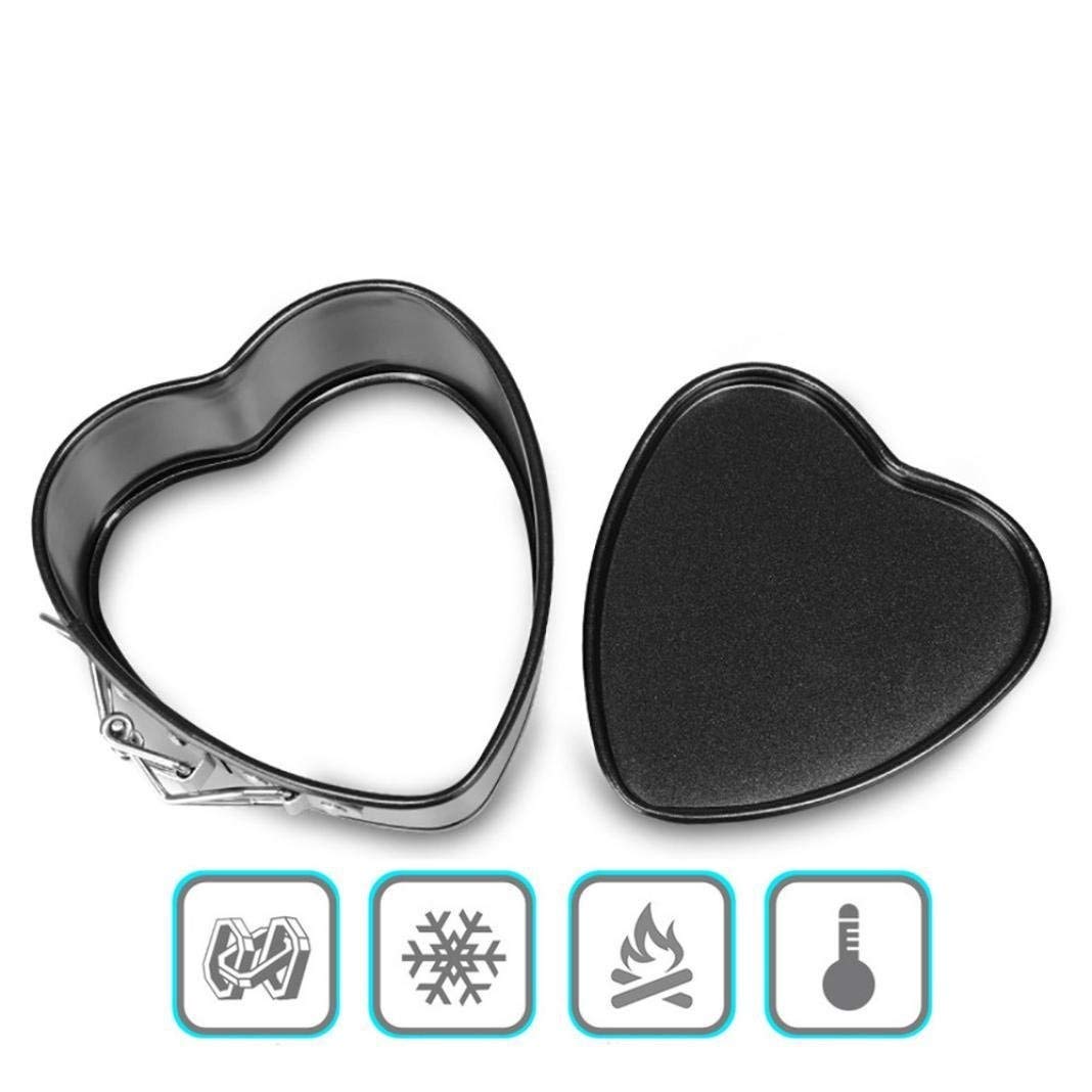 Heart Shape Cake Pan,4 Inches Springform Bakeware Pan NonStick Mini