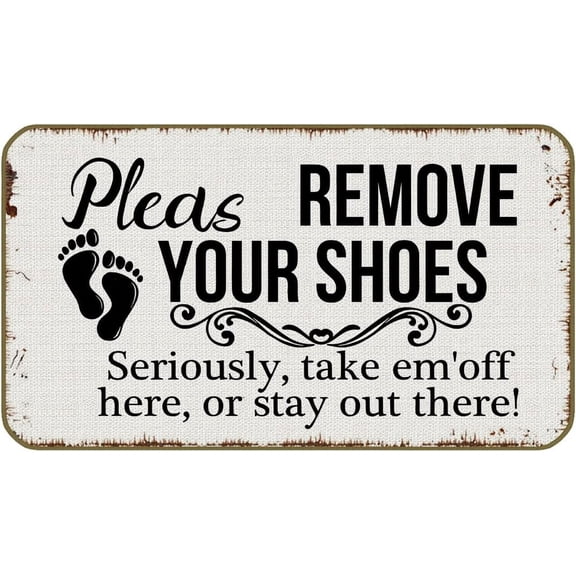 Please Remove Your Shoes Mats for Front Door Entry Front Porch Doormat Non-Slip Carpet Rugs Floor Mat Decorative for Home Bathroom Kitchen Indoor 20x32 Inch