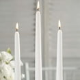 thumbnail image 2 of Efavormart 12 Pack | Metallic White 10" Premium Wax Taper Candles, Unscented Candles, 2 of 10
