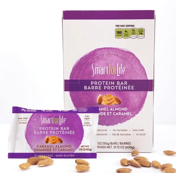 Smart for Life Low Sugar Caramel Almond Protein Bars 12 Count