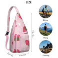 thumbnail image 3 of Strawberry Cute Sling Bag Crossbody Backpack,Chest Bag Travel Hiking Casual Daypack for Travel Outdoor Activities, 3 of 4