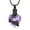Black/Purple, variant on Elephant Crystal Heart Cremation Urn Necklace for Human Pet Ashes Stainless Keepsake Memorial Locket Holder Jewelry Gift for Women Men