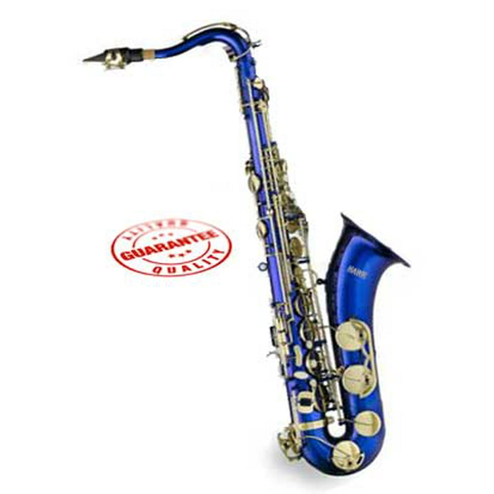 Hawk Blue Tenor Saxophone with Case, Mouthpiece and Reed